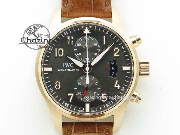 MIROTIME 0808 UrbanChic Pilot Chrono 2016 IW377714 ZF 1:1 Best Edition Blue Dial On SS Bracelet A7750 V 7272